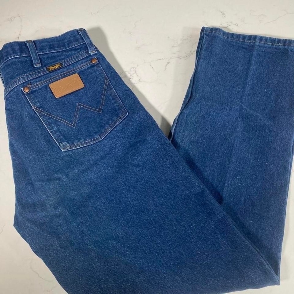 Wrangler 936 Slim Fit Boot Cut Jeans Men's 38x32 Blue Western Denim‎